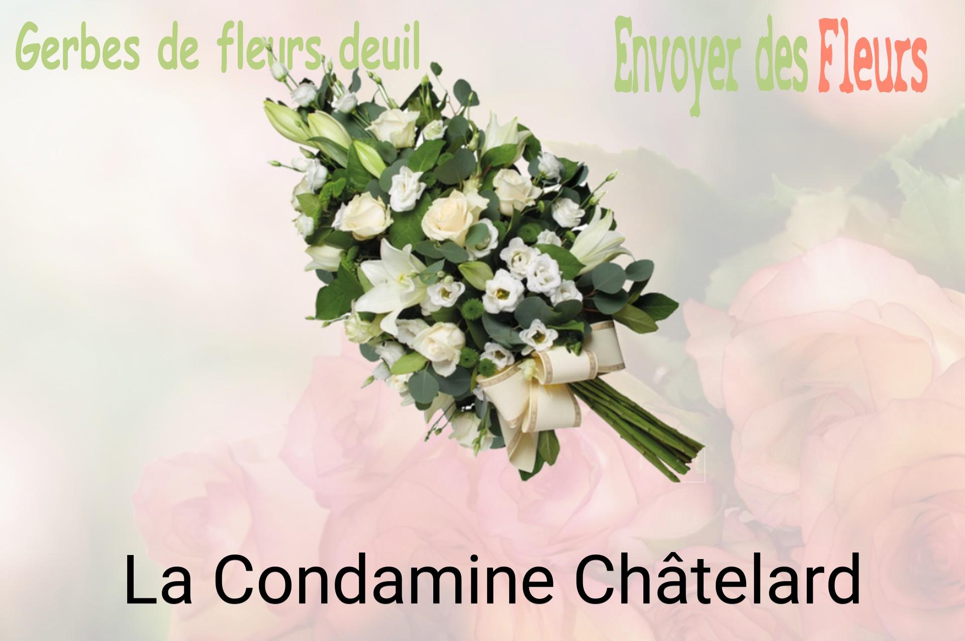 Gerbe de fleurs de deuil livrée à La Condamine-Châtelard